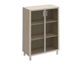 Шкаф для документов двери стеклянные в алюминиевой раме 90x45x131 Born images