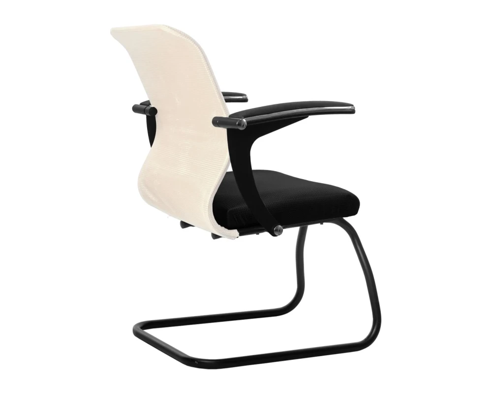 Кресло SU-M-4 подл.160/осн.008 Сетка, Бежевый/Черный