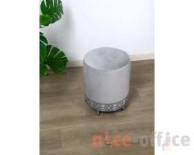 Банкетка SHT-B20-1 Ткань, Серое облако/Хром лак images