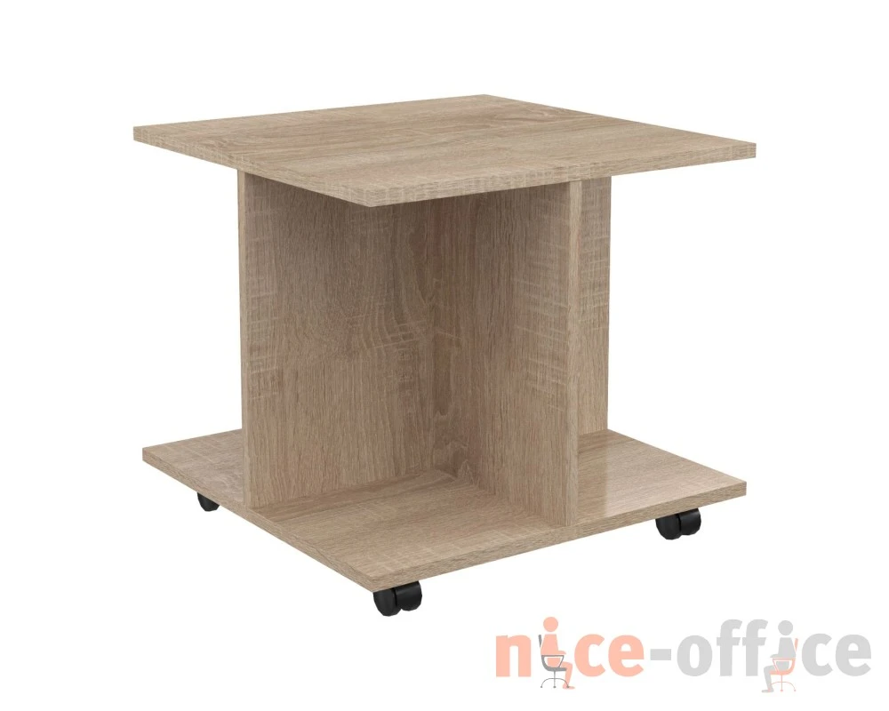 Стол журнальный с колесными опорами 500х500х450 Кофе / Coffee
