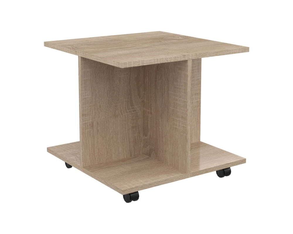 Стол журнальный с колесными опорами 500х500х450 Кофе / Coffee