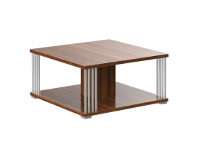 Стол журнальный с металлическими трубками 800х800х400 Кофе / Coffee images